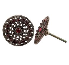Silver Metal Round Drawer Knobs